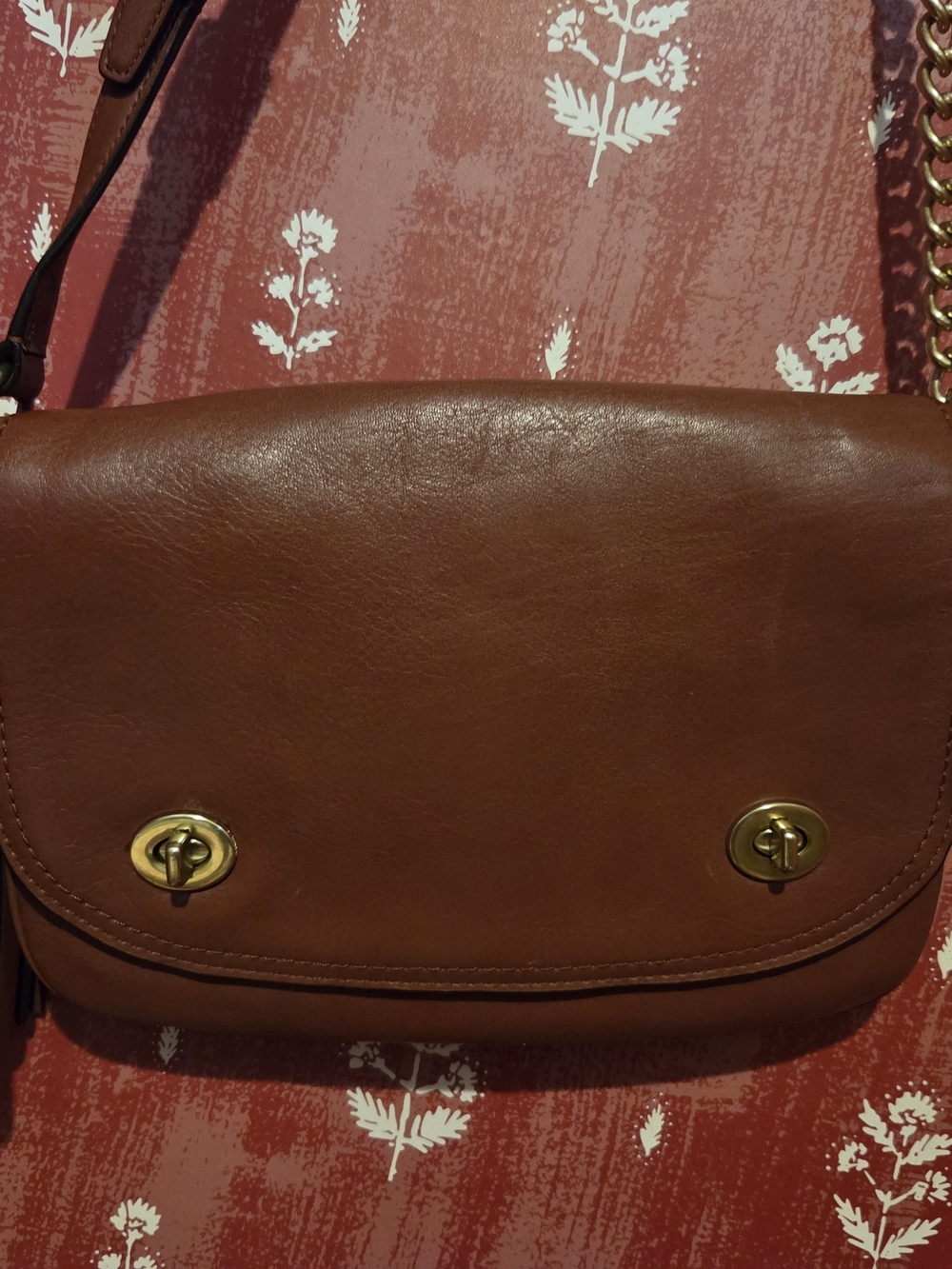 Vintage Coach Legacy Double Gusset Flap Bag With Hardware